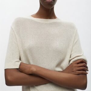 Women’s Cream mesh tee